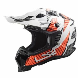 Casque motocross LS2 Subverter Astro blanc orange