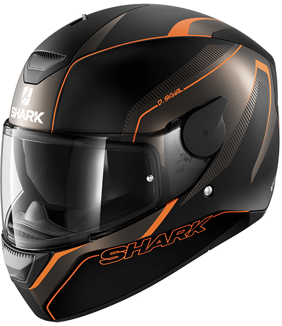 SHARK D-Skwal Rakken Mat Noir-Anthracite-Orange