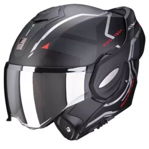 Casque Scorpion Exo-Tech Square Mat Noir Rouge