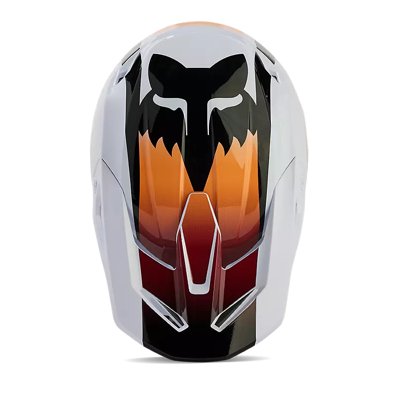 Casque cross Fox V1 Flora Blanc Noir – Image 4