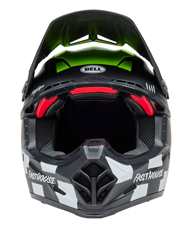 Casque BELL Moto-9S Flex - Fasthouse Smoke Bomb Matte Gloss Black/HiViz Yellow – Image 2