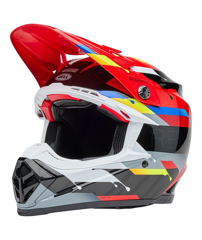 Casque BELL Moto-9S Flex - Renen Nova Gloss Black/Red – Image 3