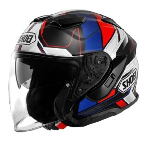 Casque Shoei J-CRUISE 3 WHIZZY BLEU BLANC tc 10