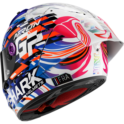 Casque SHARK AERON GP REPLICA ZARCO GP DE FRANCE Carbon Violet Blue – Image 2