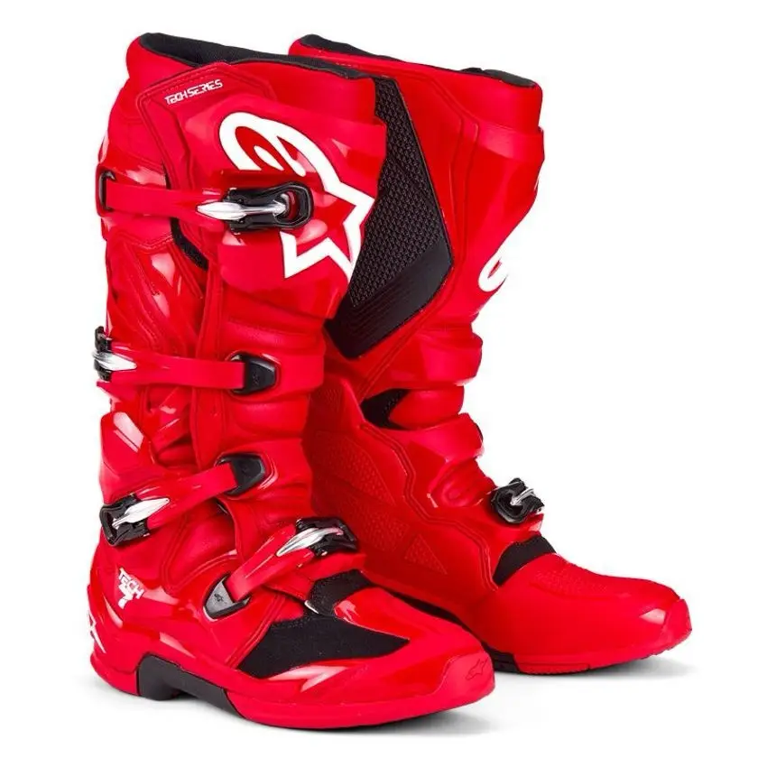 BOTTES CROSS ALPINESTARS TECH 7 2024 ROUGE NOIR – Image 2