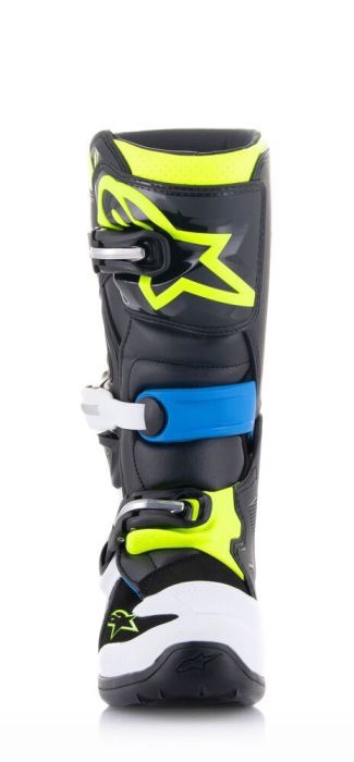 Bottes Enfant Alpinestars Tech 7S Noir Bleu Enamel Jaune Fluo – Image 2