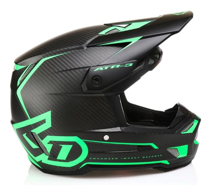 Casque 6D ATR-3 Nova Vert Matt Carbone – Image 2