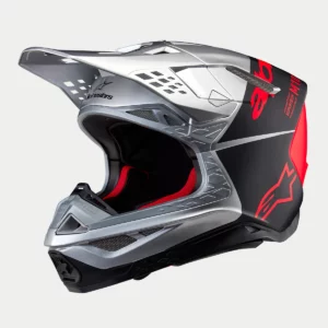Casque ALPINESTARS Supertech S-M10 Flood Silver Black Orange Fluo M&G