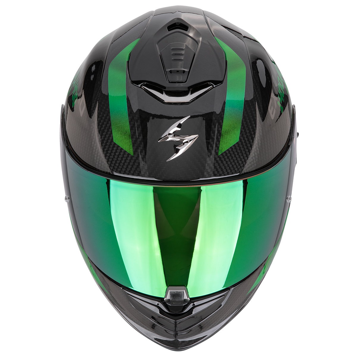Casque Scorpion Exo 1400 Evo II Carbon Air Platted Black vert – Image 3