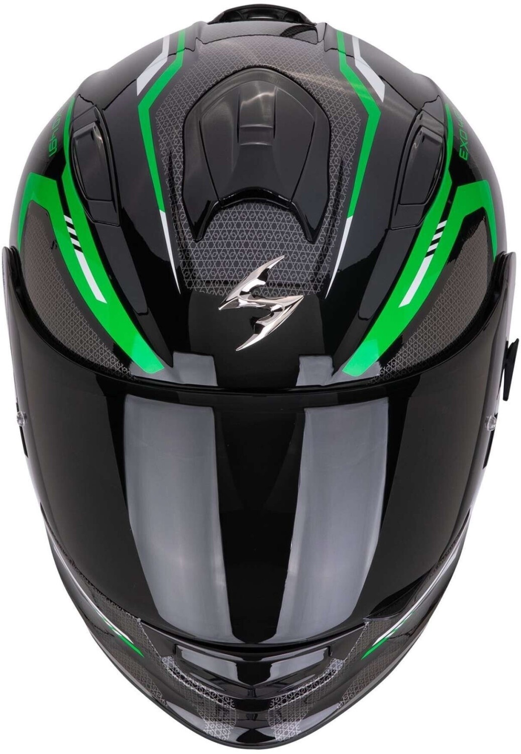 CASQUE SCORPION EXO 491 KRIPTA NOIR VERT BLANC – Image 2