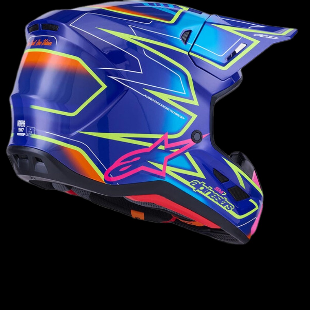 ALPINESTARS Casque S-M7 Cast Bleu Rose – Image 3