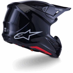 ALPINESTARS – Casque S-M7 Solid Noir Brillant