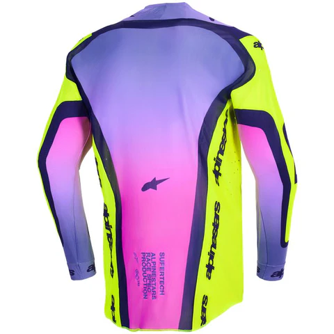 Maillot ALPINESTARS Supertech VISTA jaune/violet/noir – Image 2