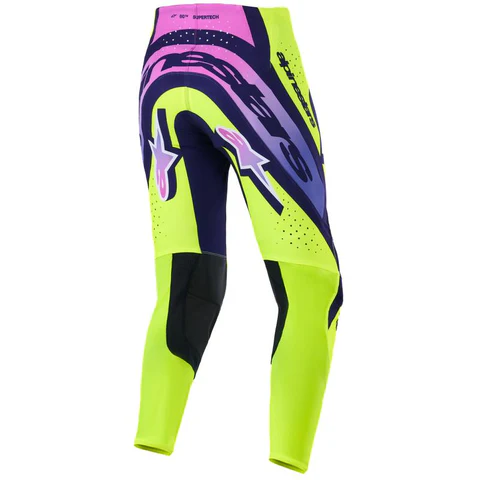 Pantalon ALPINESTARS Supertech VISTA jaune/violet/noir – Image 2