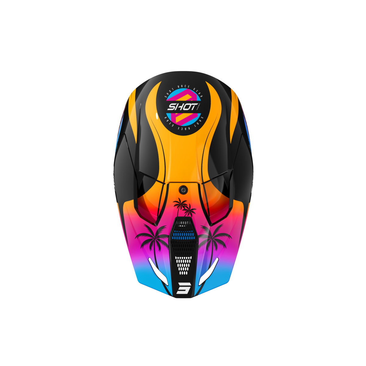 Casque cross enfant Shot 2026 Furious Miami - Orange – Image 3