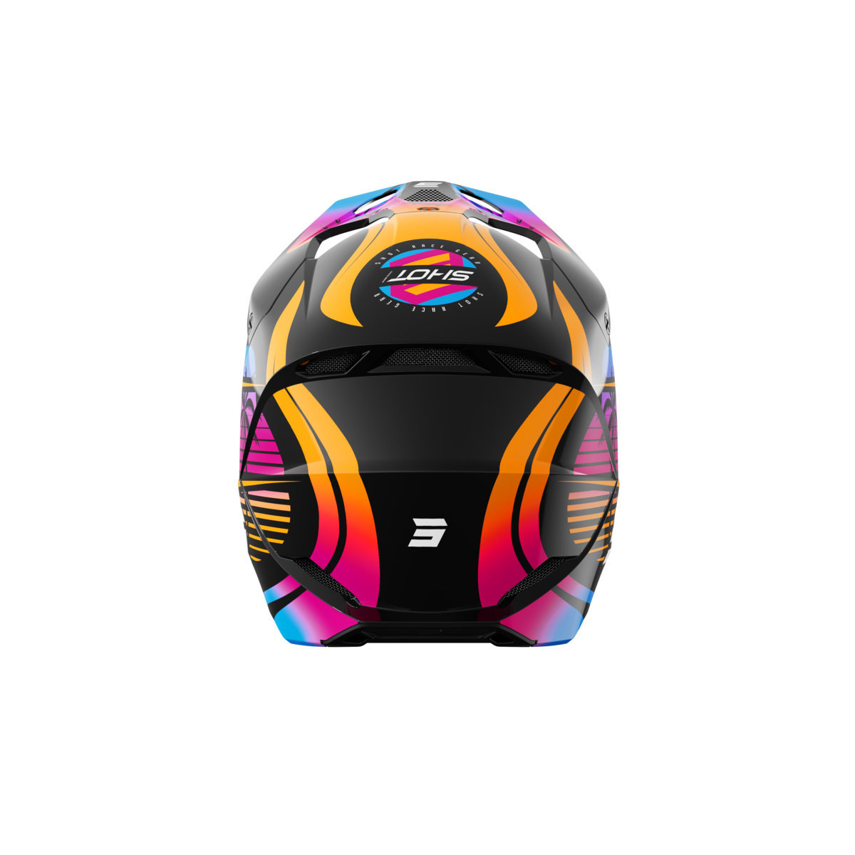 Casque cross enfant Shot 2026 Furious Miami - Orange – Image 4