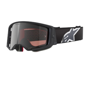 Masque Alpinestars Supertech Corp Absolute Vision Stripe Noir Gris Miroir Argent