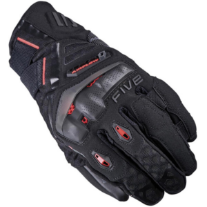 FIVE Gants TFX1 Airflow Short Noir / Rouge fluo