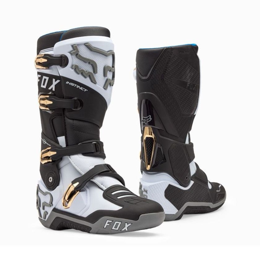 Bottes cross Fox INSTINCT Blanc / Noir or