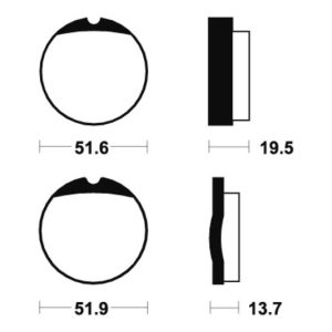 Plaquettes de frein TECNIUM route organique – MA1