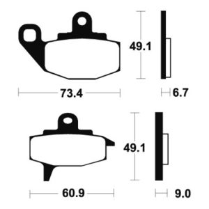 Plaquettes de frein TECNIUM route organique – MA102
