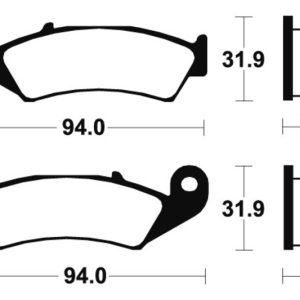 Plaquettes de frein TECNIUM route organique – MA103