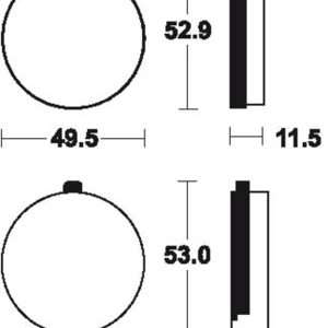 Plaquettes de frein TECNIUM route organique – MA15