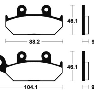 Plaquettes de frein TECNIUM route organique – MA150