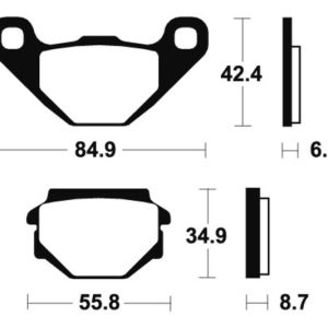 Plaquettes de frein TECNIUM route organique – MA151