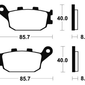 Plaquettes de frein TECNIUM route organique – MA157
