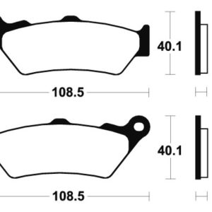 Plaquettes de frein TECNIUM route organique – MA174