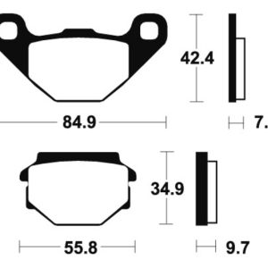 Plaquettes de frein TECNIUM route organique – MA184