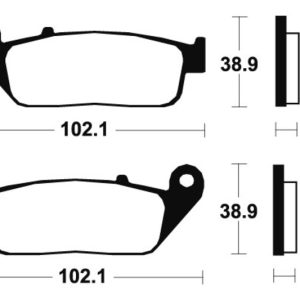 Plaquettes de frein TECNIUM route organique – MA200