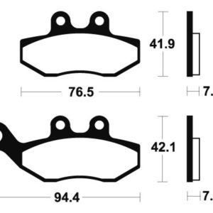 Plaquettes de frein TECNIUM route organique – MA274