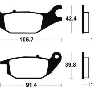 Plaquettes de frein TECNIUM route organique – MA284