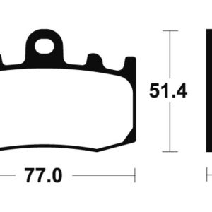 Plaquettes de frein TECNIUM route organique – MA296