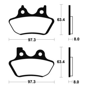 Plaquettes de frein TECNIUM route organique – MA326