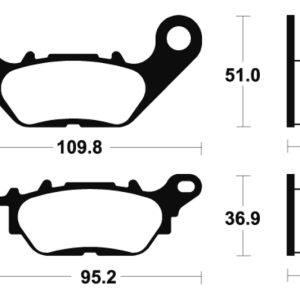 Plaquettes de frein TECNIUM route organique – MA358
