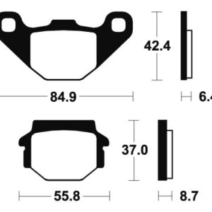 Plaquettes de frein TECNIUM route organique – MA41