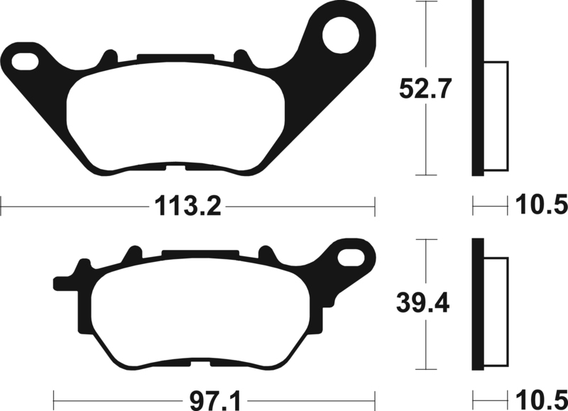 Plaquettes de frein TECNIUM route organique - MA432