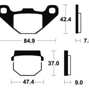 Plaquettes de frein TECNIUM route organique – MA44
