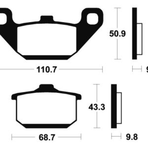 Plaquettes de frein TECNIUM route organique – MA57