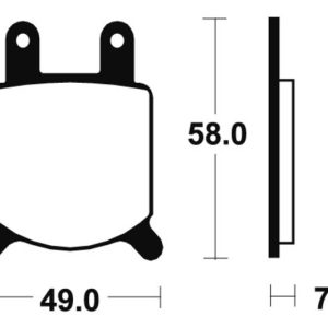 Plaquettes de frein TECNIUM route organique – MA60