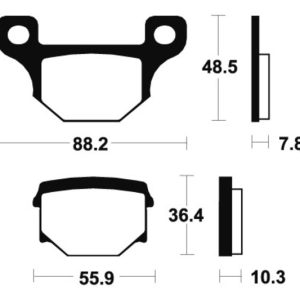 Plaquettes de frein TECNIUM route organique – MA85