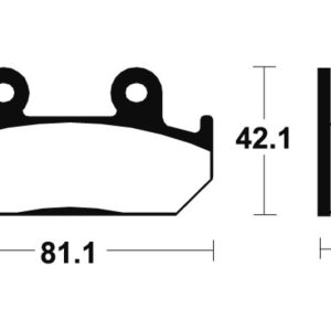Plaquettes de frein TECNIUM route organique – MA93