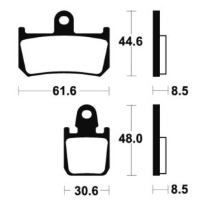 Plaquettes de frein TECNIUM Racing métal fritté carbone – MCR339