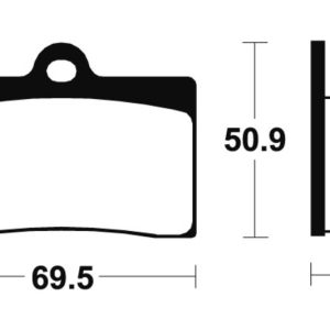 Plaquettes de frein TECNIUM Racing métal fritté carbone – MCR66