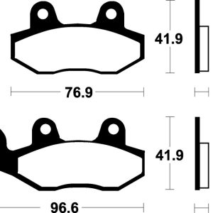 Plaquettes de frein TECNIUM Scooter organique – ME111