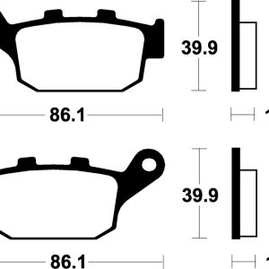 Plaquettes de frein TECNIUM Scooter organique – ME114