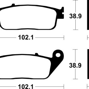 Plaquettes de frein TECNIUM Scooter organique – ME127